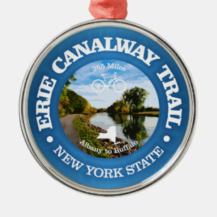 Ornamento De Metal Erie Canalway Trail (ciclismo c)