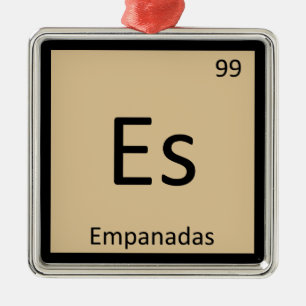 Ornamento De Metal Es - Empanadas Aperitivo Química Tabela Periódica