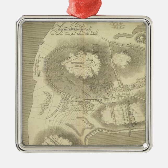 Ornamento De Metal Esboço Charlestown (Frente)