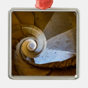 Ornamento De Metal Escada em Espiral Descendo