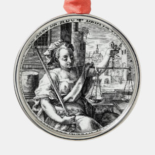 Ornamento De Metal Escalas de Justiça