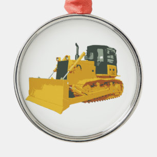 Ornamento De Metal Escavadora grande da construção em trilhas