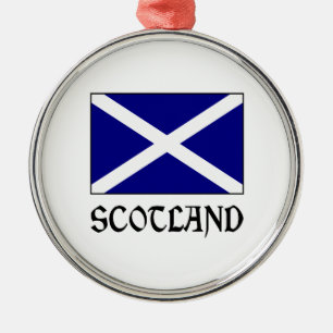 Ornamento De Metal Escócia e Bandeira Escocesa