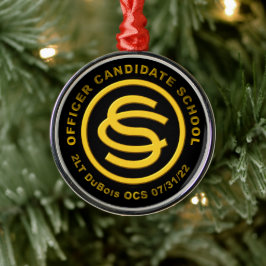 Ornamento De Metal Escola Candidata Oficial do Exército