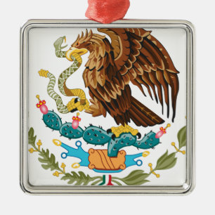Ornamento De Metal Escudo Nacional de México - Emblema Mexicano