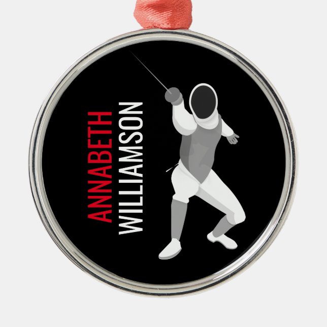 Ornamento De Metal Esgrima (Frente)