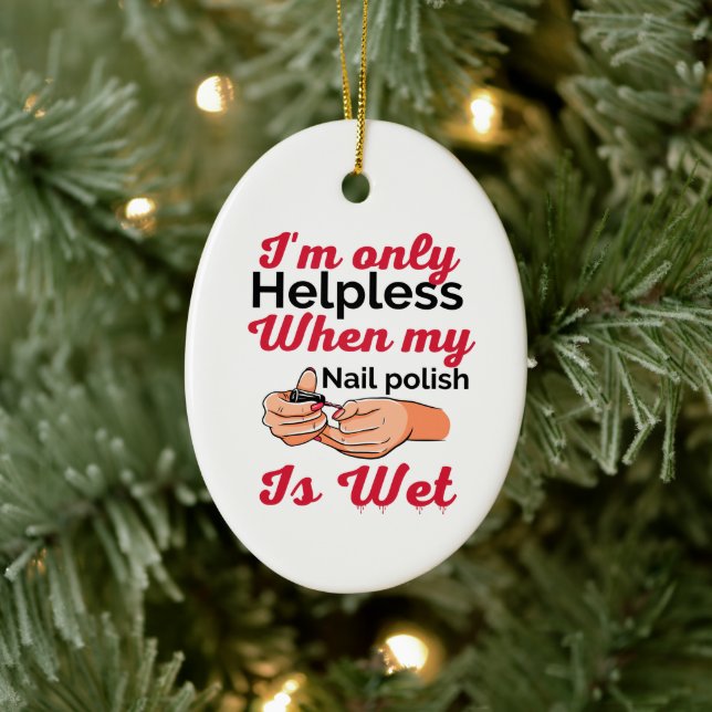 Ornamento de metal esmalte em unhas (Árvore)