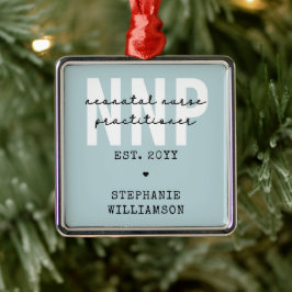 Ornamento De Metal Especialista em Enfermeiro Neonatal NNP Personaliz