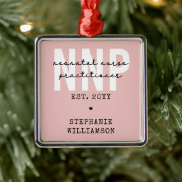 Ornamento De Metal Especialista em Enfermeiro Neonatal NNP Personaliz