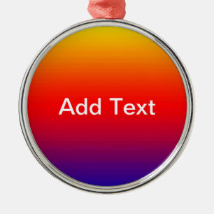 Ornamento De Metal Espectro de Cores Horizontais -1