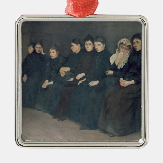 Ornamento De Metal Esperando na clínica, 1888 (Frente)