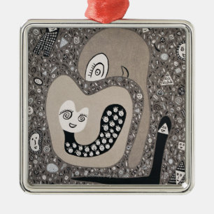 Ornamento De Metal Esperando um bebê