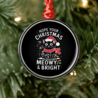 Espero que o seu Natal seja Feliz e Brilhante Gato