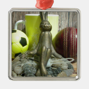 Ornamento De Metal Esportes espectadores de críquete de futebol