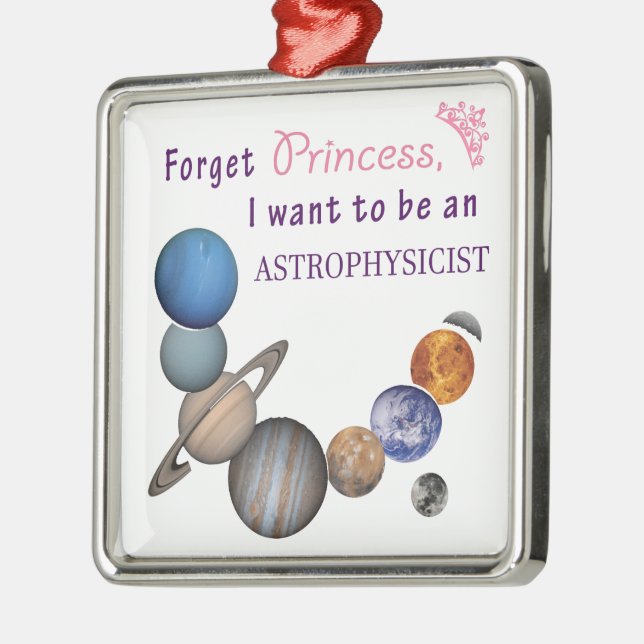 Ornamento De Metal Esqueça Princesa - Astrofísico (Esquerda)