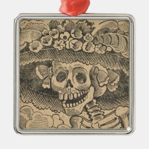 Ornamento De Metal Esqueleto De Câncer (Calavera Catrina) (Caveira El