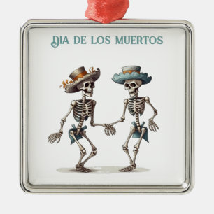 Ornamento De Metal Esqueletos dançarinos do Dia de los Muertos person