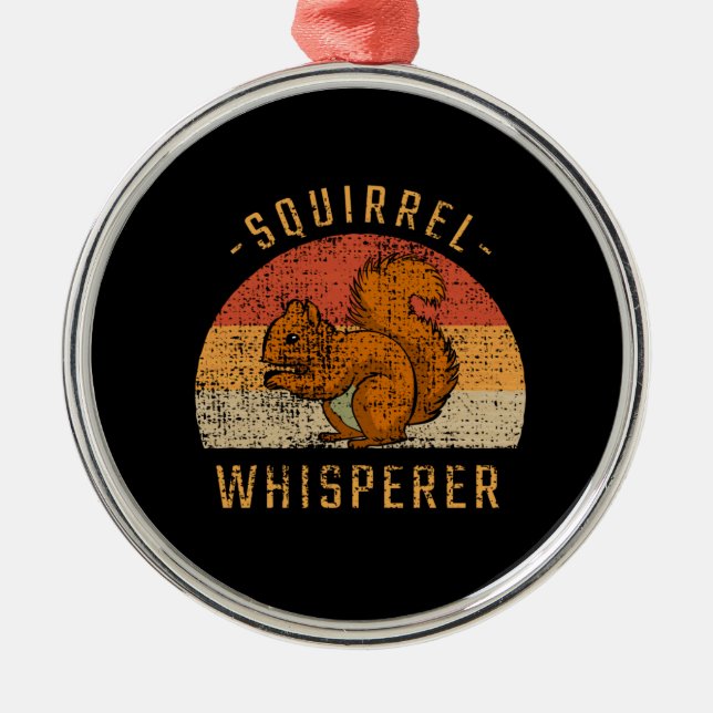 Ornamento De Metal Esquilo - Whisperer de Esquilo (Frente)