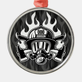 Ornamento De Metal Estação Personalizada de Bombeiros de Emergência 