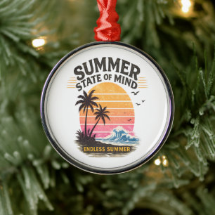 Ornamento De Metal Estado de Espírito de Verão Vintage