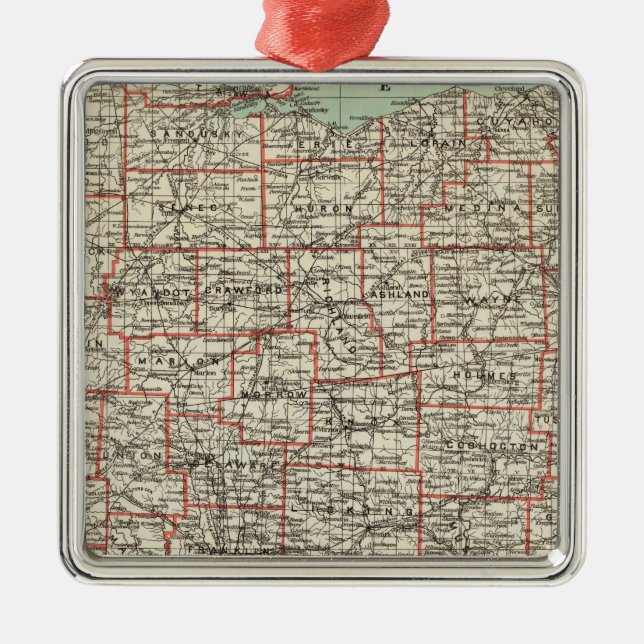 Ornamento De Metal Estado de Ohio (Frente)