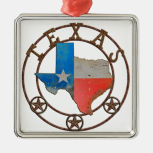 Ornamento De Metal Estado do Texas Wdry Iron