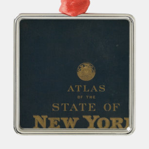 Ornamento De Metal Estados de Nova Iorque do atlas