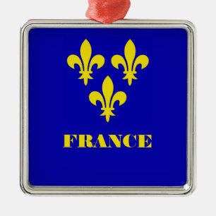 Ornamento De Metal Estandarte Real Francês Medieval Fidelidade Heráld