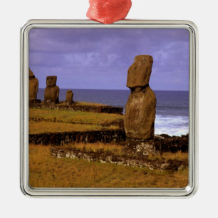 Ornamento De Metal Estátua Abstrata Moai da Plataforma Tahai na Pásco
