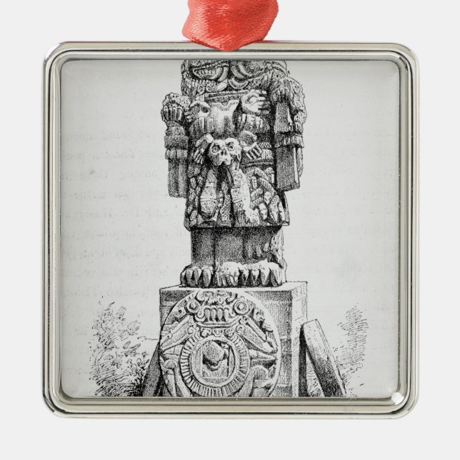 Ornamento De Metal Estátua da deusa Coatlicue (Frente)