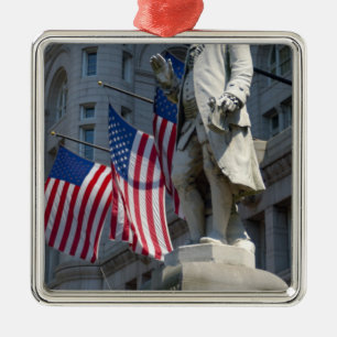 Ornamento De Metal Estátua de Benjamin Franklin em Washington, DC