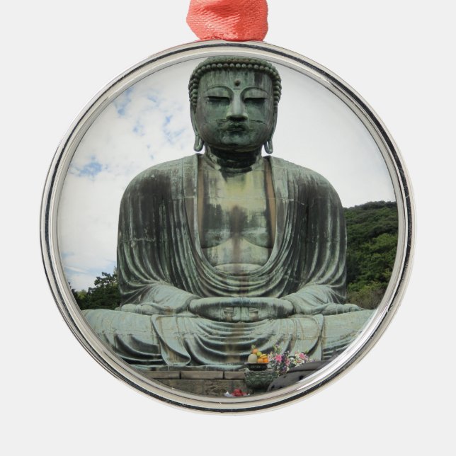 Ornamento De Metal Estátua de Buda Budismo (Frente)