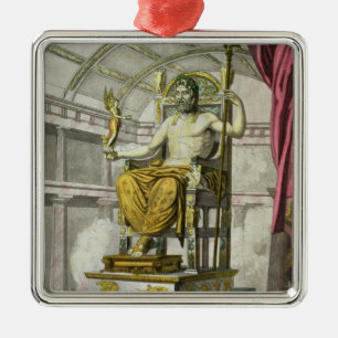 Ornamento De Metal Estátua de Jupiter em um templo, 'do dei R de