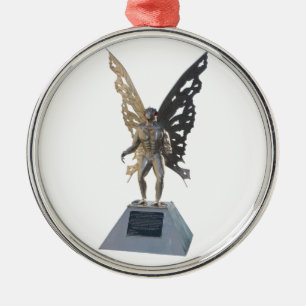Ornamento De Metal Estátua Mothman de Point Pleasant West Virginia
