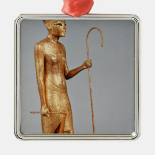 Ornamento De Metal Estatueta do rei que veste a coroa vermelha de