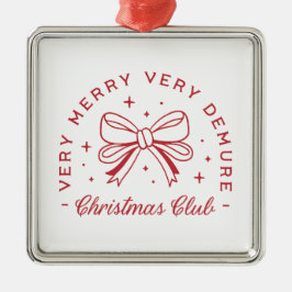 Ornamento De Metal Estética de coquetel de Natal Demure