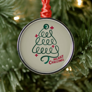 Ornamento De Metal Estetoscópio Feliz Natal CNA Profissional Médico
