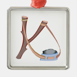 Ornamento De Metal Estilingue