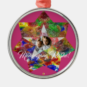 Ornamento De Metal Estilo colorido filipino da lanterna da estrela,