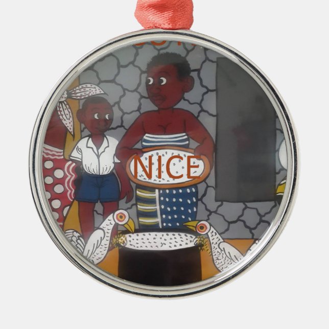 Ornamento De Metal Estilo de vida tradicional africano (Frente)