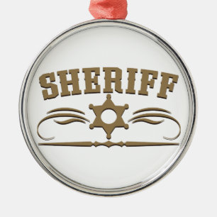 Ornamento De Metal Estilo ocidental do xerife