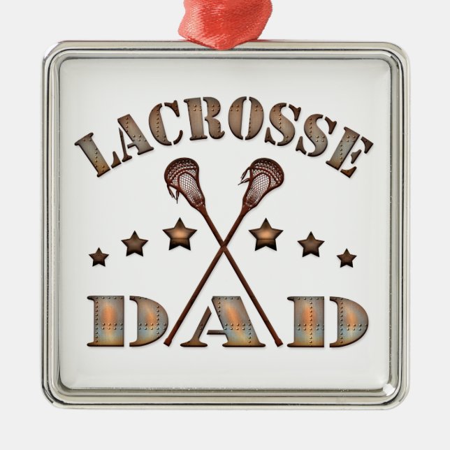 Ornamento De Metal Estilo Steampunk do Pai Lacrosse (Frente)