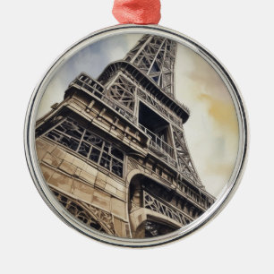 Ornamento De Metal Estilo Vintage Torre Eiffel Close Viagem Paris
