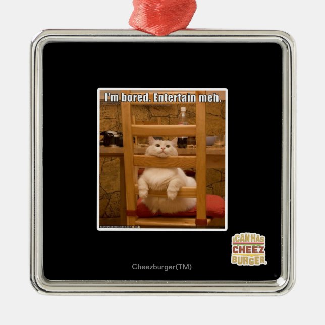 Ornamento De Metal Estou entediado. (Frente)