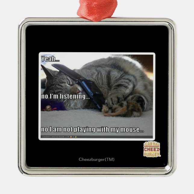 Ornamento De Metal Estou escutando (Frente)