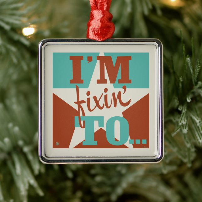 Ornamento De Metal Estou me preparando para (Árvore)