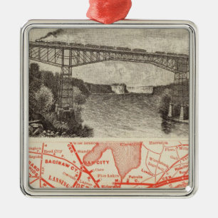 Ornamento De Metal Estrada de ferro da central de Michigan