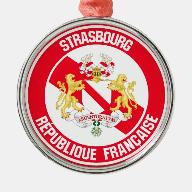 Ornamento De Metal Estrasburgo Round Emblem (Frente)