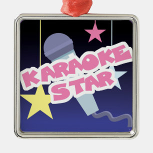 Ornamento De Metal estrela karaoke