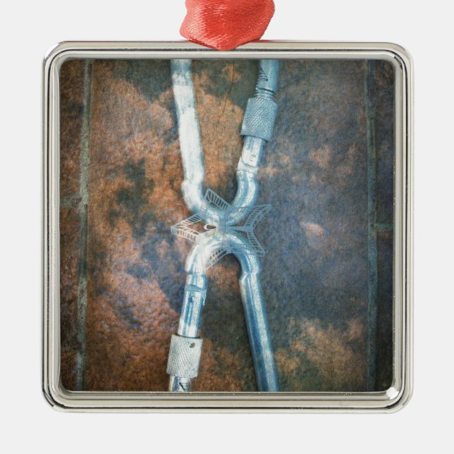 Ornamento De Metal Estrela prateada infinita (Frente)